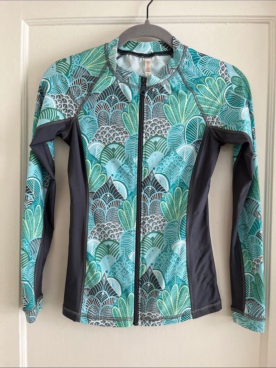 Helen Jon Other - Helen Jon Rash Guard Full Zip Front Swim Beach Break Surf Shirt UPF Size XS